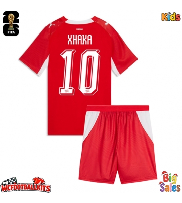 Switzerland Granit Xhaka #10 Replica Home Stadium Kit for Kids World Cup 2026 Short Sleeve (+ pants)